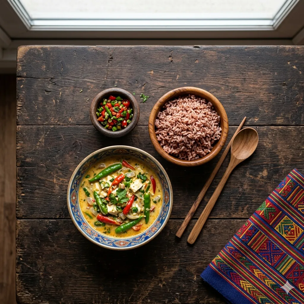 Traditional Bhutanese food ema datshi