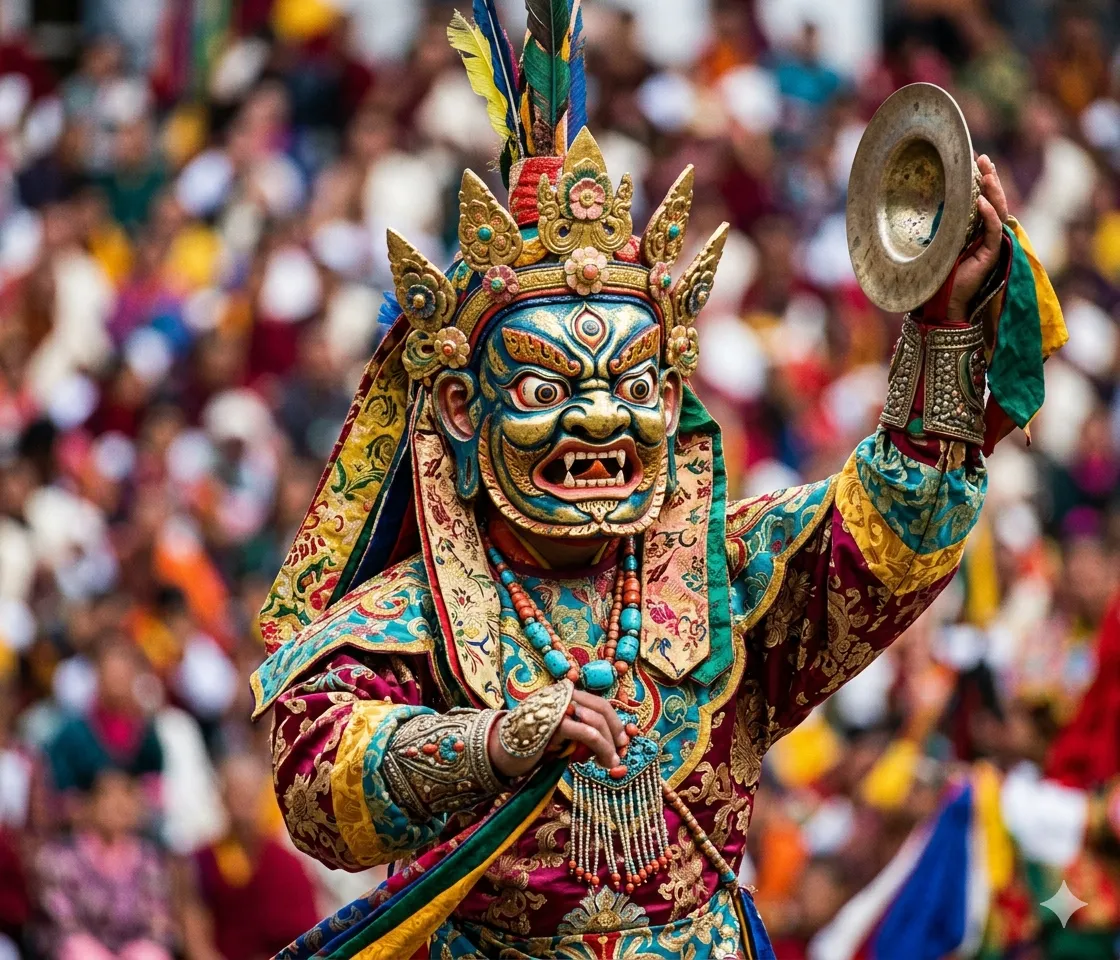 Thimphu Tshechu masked dancer