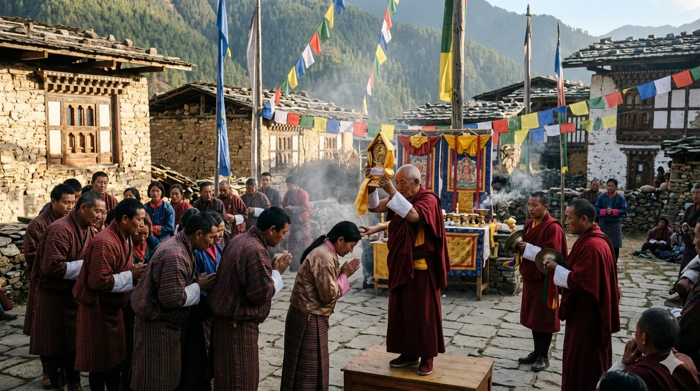 Ura Yakchoe festival in Bumthang village